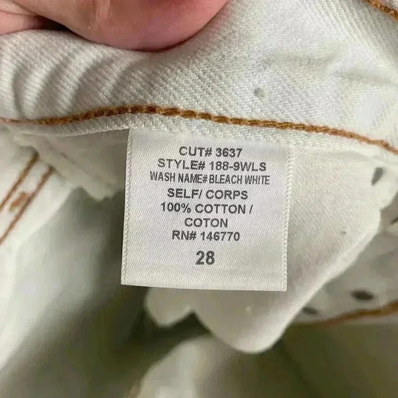 RE/DONE‎ The 80s Long Shorts Bleached White Size 28 - Picture 7 of 10